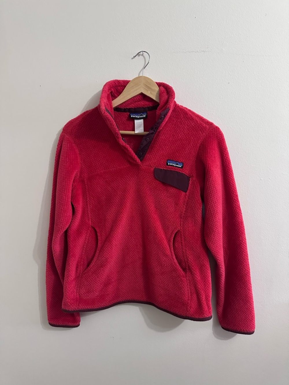 Patagonia Red Pullover Fleece Jacket
